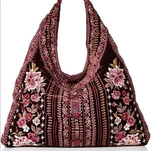 Johnny Was Valmere Velvet Hobo Bag